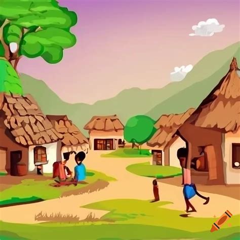 animated village images.